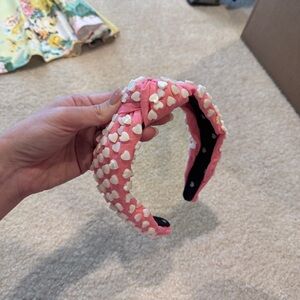 Lele Sadoughi Heart Studded Linen Headband